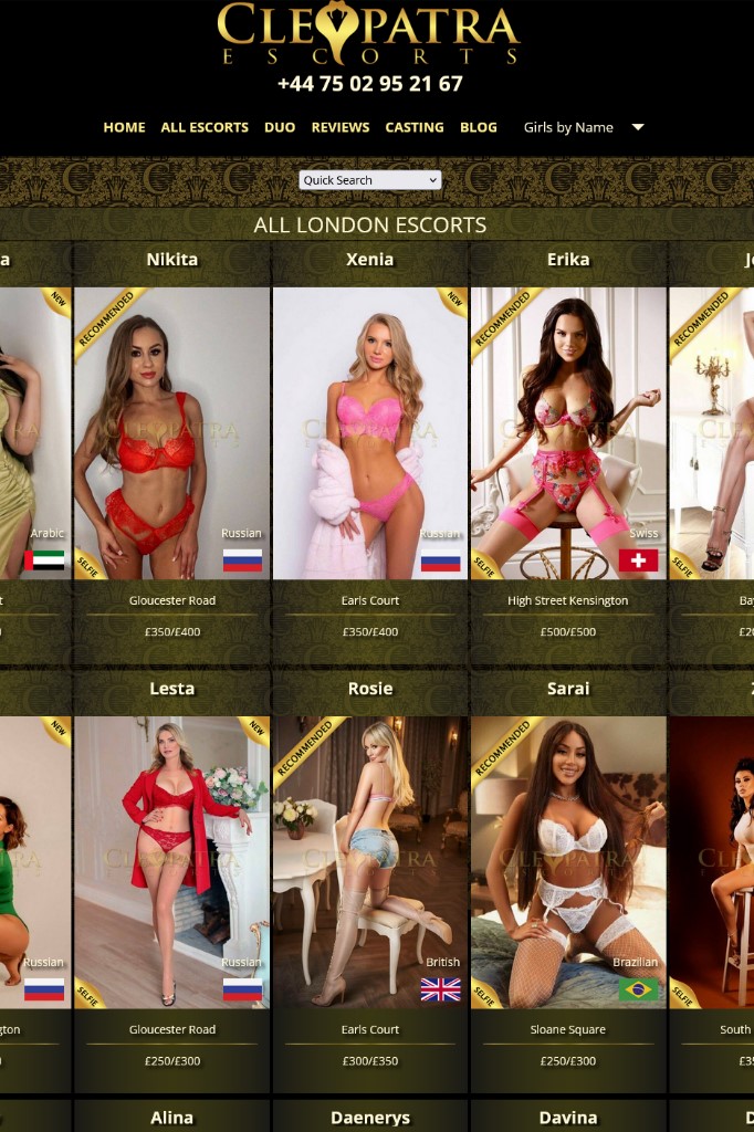 Cleopatra Escorts escort agency in London, United Kingdom
